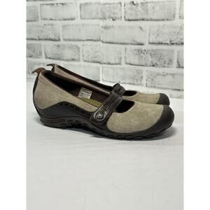 Merrell Plaza Bandeau Dark Taupe Brown Mary Jane Performance Shoes W size 9.5